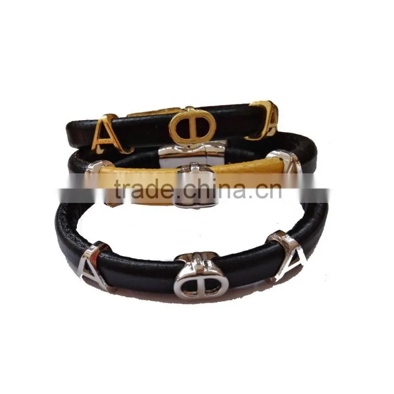 magnetic leather handmade bracelet bangle greek Sigma Gamma Rho Sorority Greek SGR custom LOGO Fraternity Sorority jewelry