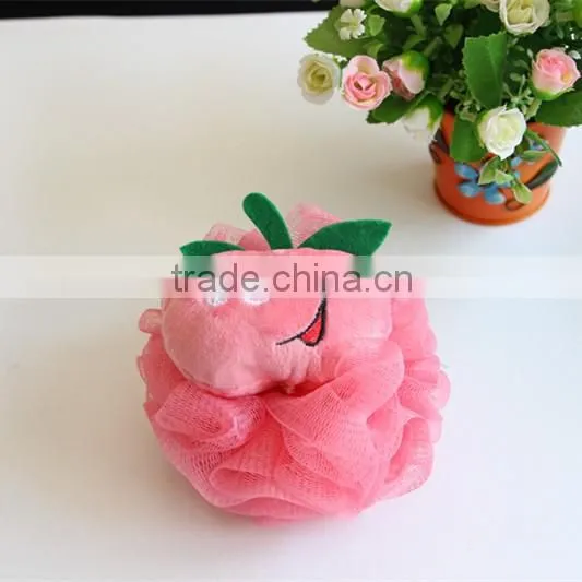 bath ball with flannelette fruit