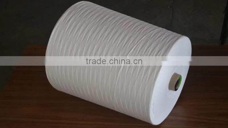 100% polyester knotless spun virgin yarn raw pattern 12s4