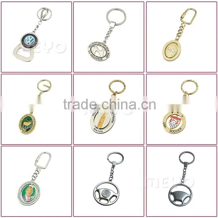 Novelty lovely Cupid double heart metal key chain for holiday gift