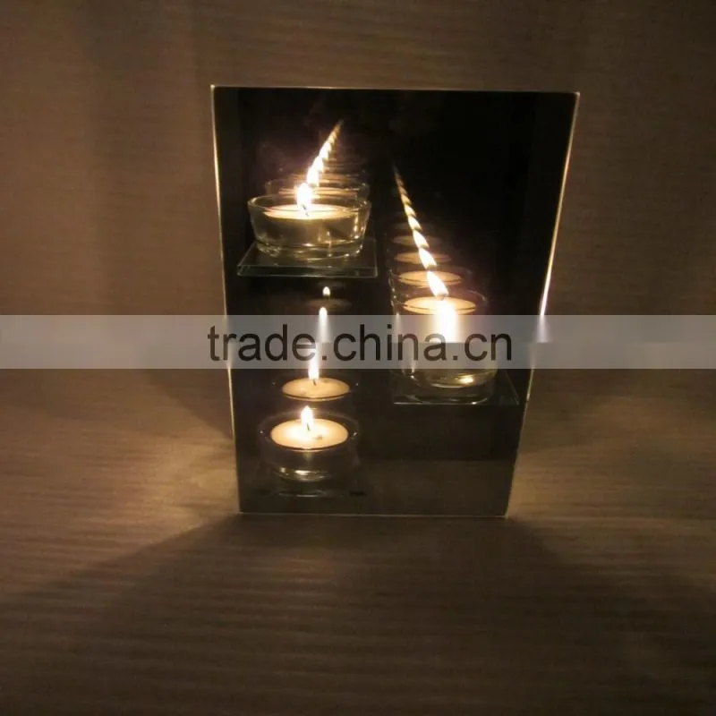 wholesale infinity mirror votive 3-tier candle holders