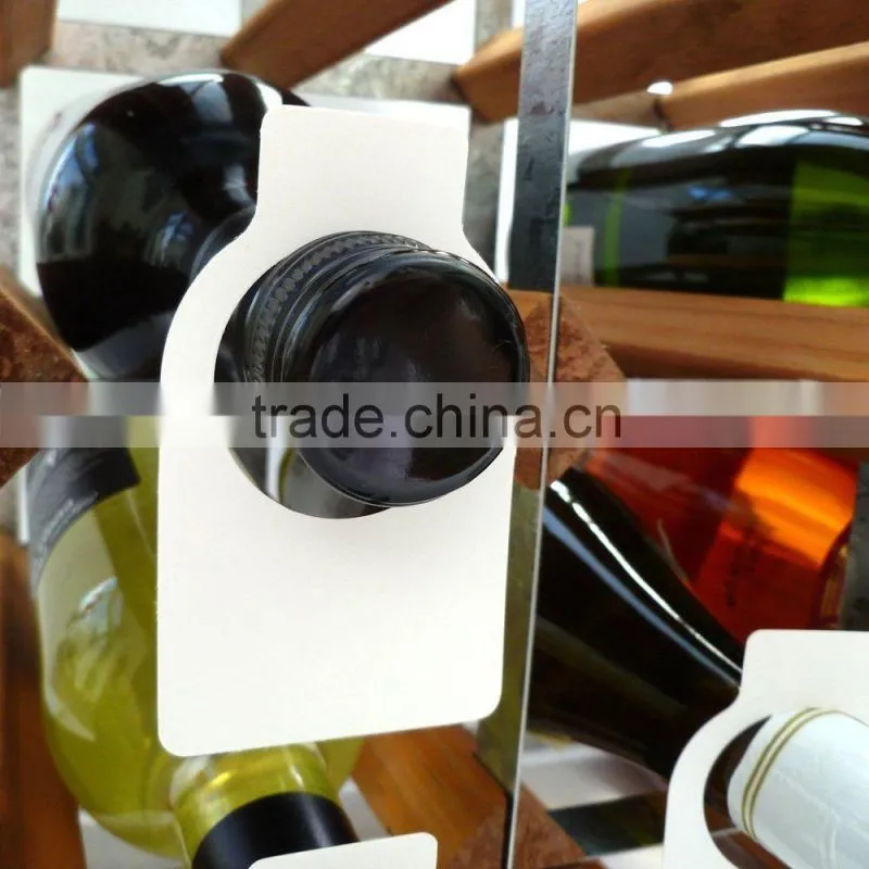 Wine glass sticker bottle neck label, Wine bottle neck tag