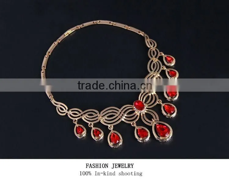 France Imitation Diamond Fake Gold Young Girls Gold Plated Fashion Jewelry Sets