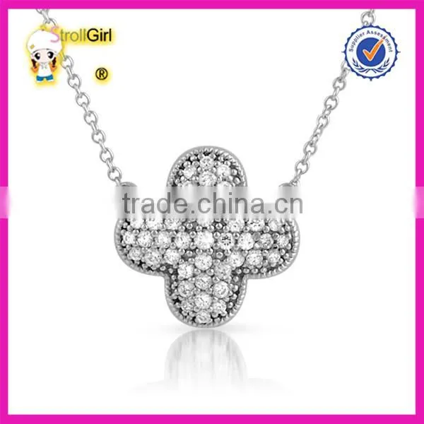 Wholesale CZ stone pave chain necklace S925 sterling silver infinity necklace