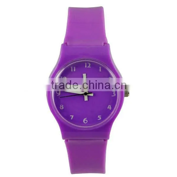 2015 Silicone wrist factory watches with japan quartz movement for girls