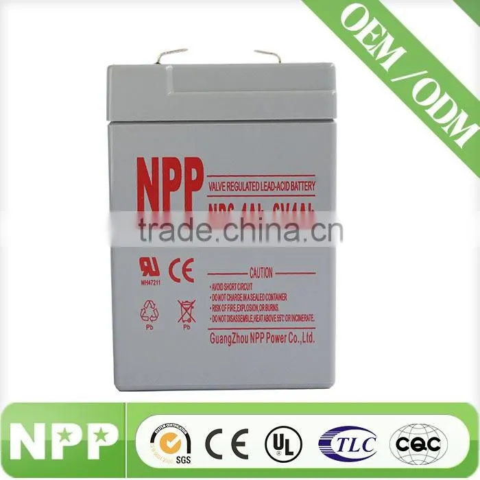6V4AH hot sale advanced Battery rechargeable for emergency light