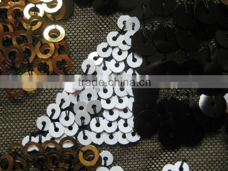 2015 poly fabric sequin mesh fabric textiles
