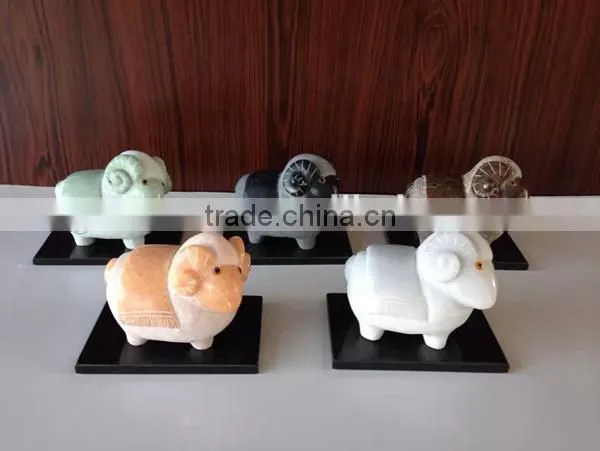 white stone goat statue for sale