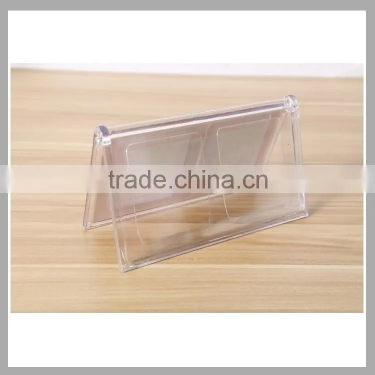 Office stationery V shape transprent acrylic table sign holder
