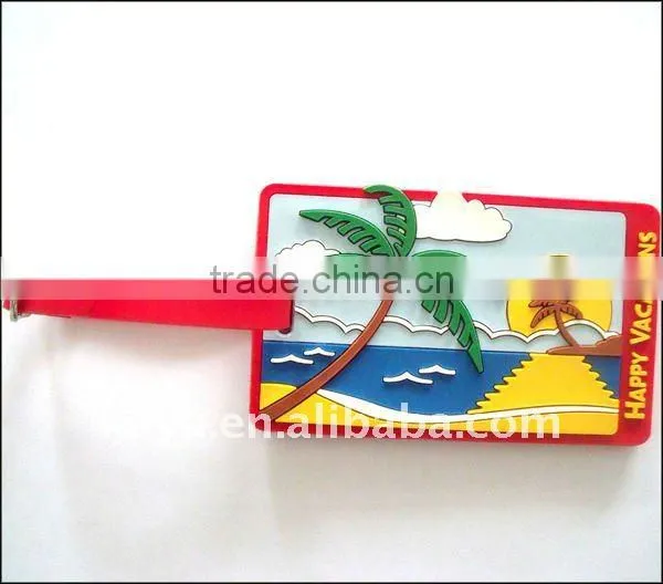 Personalized promotional gift 3d silicon luggage tag