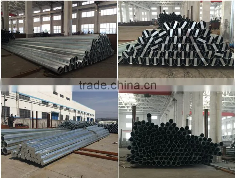 hot dip galvanized street light steel poles