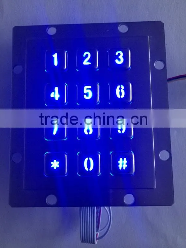 LED backlight gaming metal keyboard with trackball