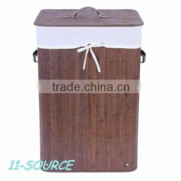 Cube Shape Bamboo Hamper