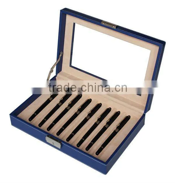 8pens display PU Leather pen box