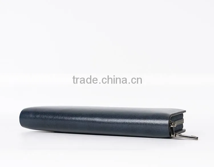 Genuine Leather Men Wallets Business Card Holder Coin Purse Men's Long Zipper Wallet Leather