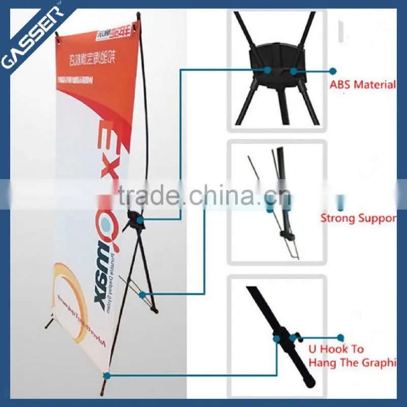 Factory custom ABS/aluminium vinyl xbanner stand