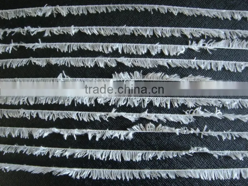 9nm nylon fancy yarn / feather yarn raw white on cone
