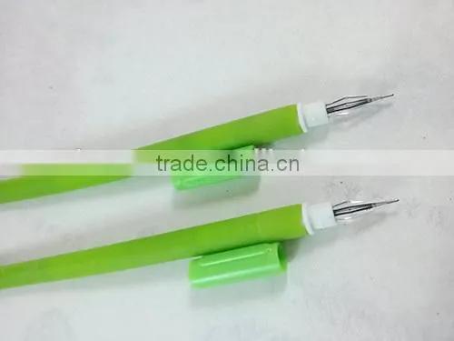 2014 hot custom green grass leaf silicone pen