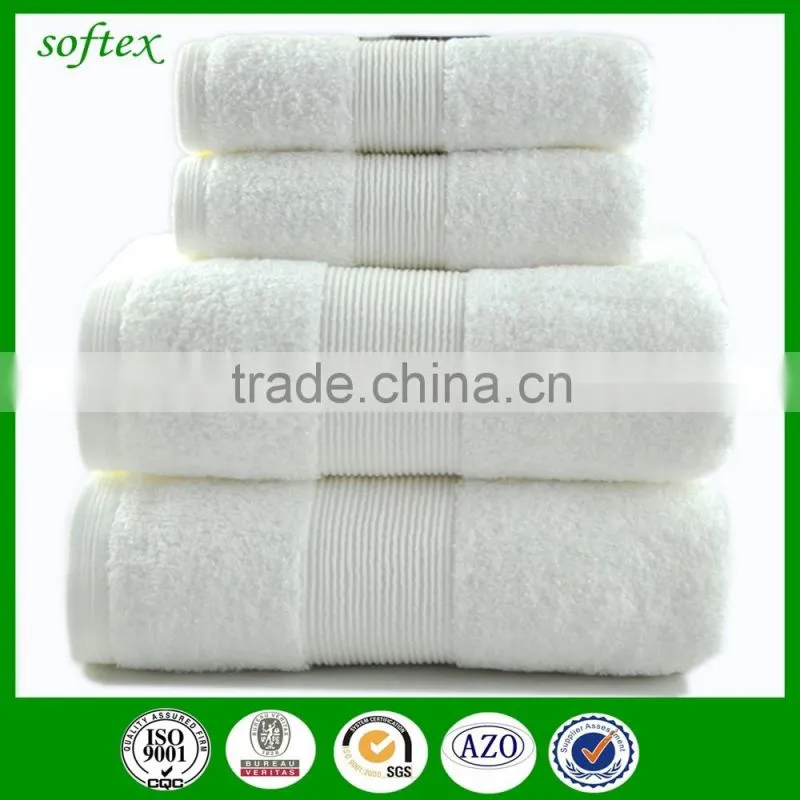 luxury 5 star 100% cotton bath white towel for hotel