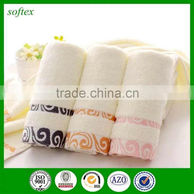 zero twist yarn cotton advertising towel with custom cloud logo as gift