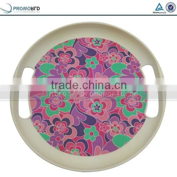 Eco-friendly Bio Bamboo Fiber Dinner Plates, Colorful Bamboo Plate