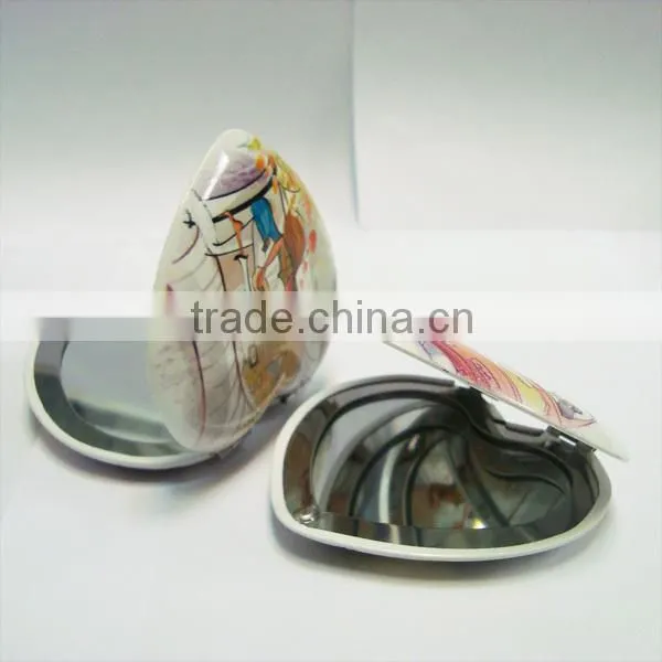 Square aluminum mini compact mirror with double sides