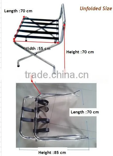 GZ MAX X-4 Coffee color powder coated metal luggage rack for hotels