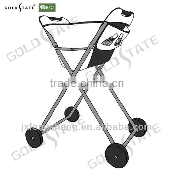 Black- white folded laundary dirty cloth storage basket car