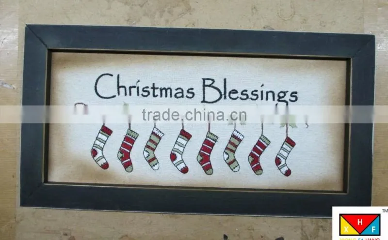 Whosale wire wooden photo frame christmas home decoration ornaments