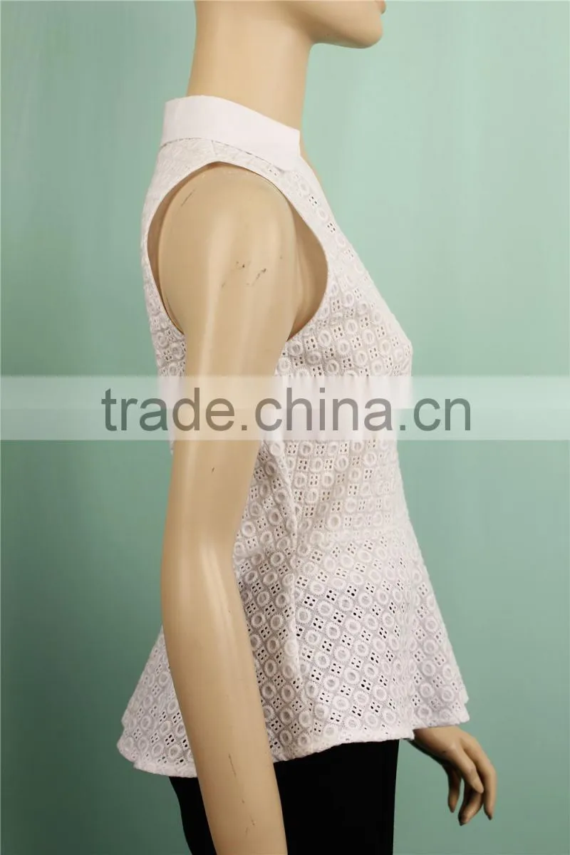 2016 S/S rayon embroidery off shoulder white summer fancy ladies tops latest design