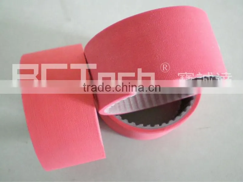 PU truly endless timing belt coated with rubber