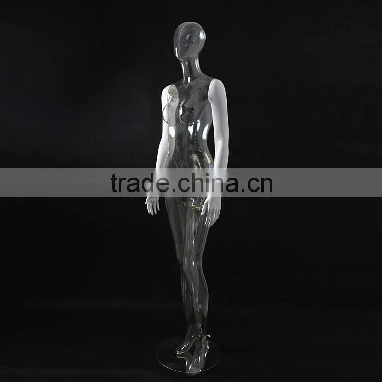 high gloss and transparent unbreakable plastic mannequin