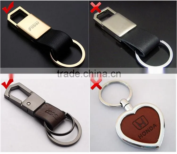 Good Quality Unique Design Leather Custom Keychain