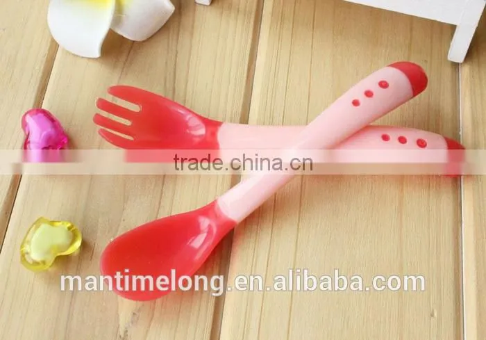 plastic baby spoon baby training spoon baby bottle spoon