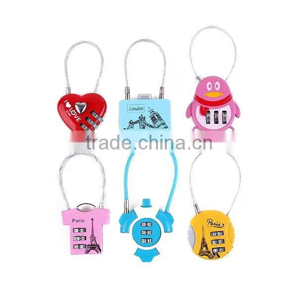 2015 New Design Combination Cable Case Lock
