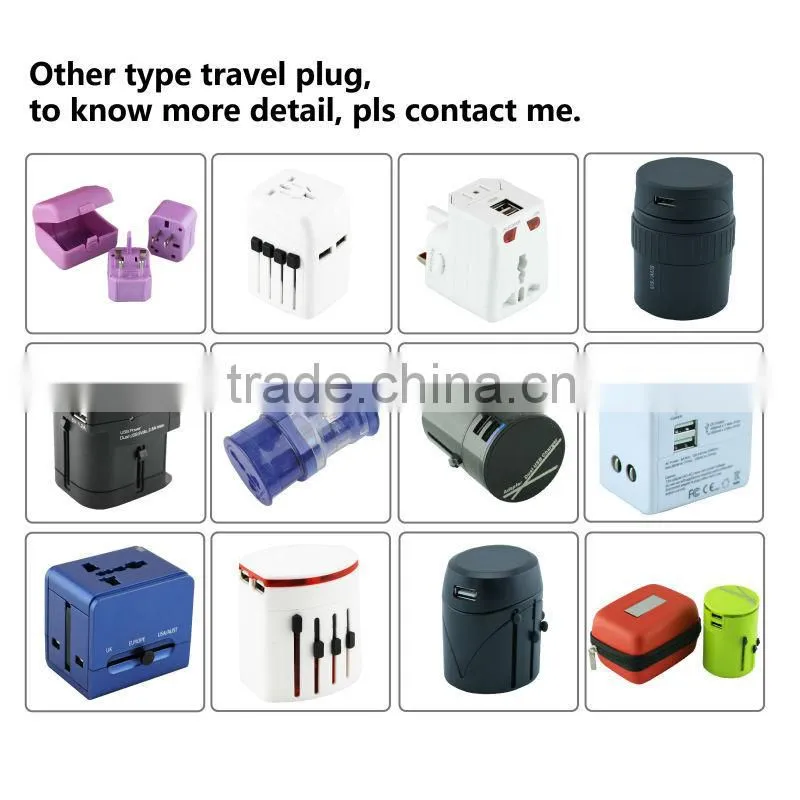 Unbelieveble Price GENJOYA1121 China portable phone charger universal adaptor for AU/US/UK/EU Powre