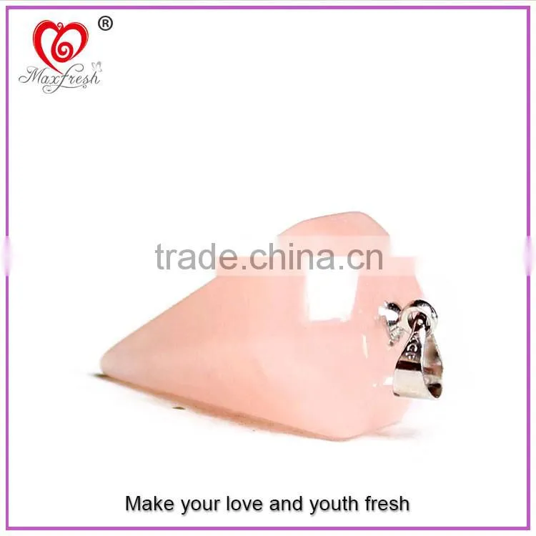 Fashion Pendant Necklace Customized Gemstone Beads New Elegant Natural Rock Crystal Cone-Shaped Pendants, Semi Precious Pendants