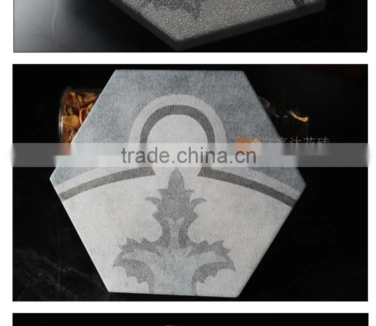 100*200*175mm hexagon mosaic tile poecelain floor tile kitchen bathroom wall tile