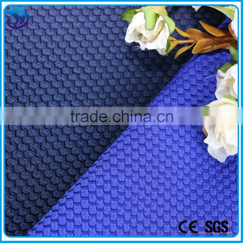 solid dyed jacquard 95% polyester 5% spandex fabric for garment