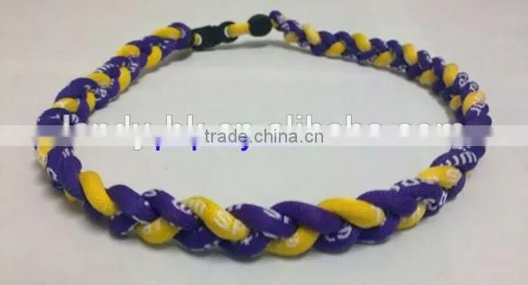 2014 new handmade great China manufacturer energy sports braided necklace for girls
