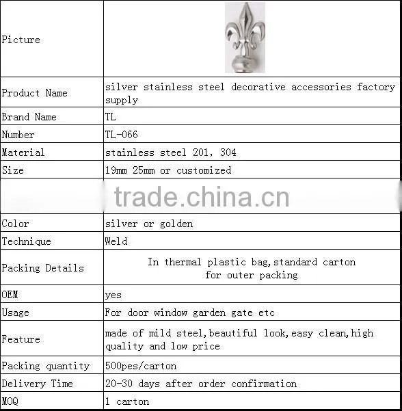 stainless steel gate accessories for Stair handrail