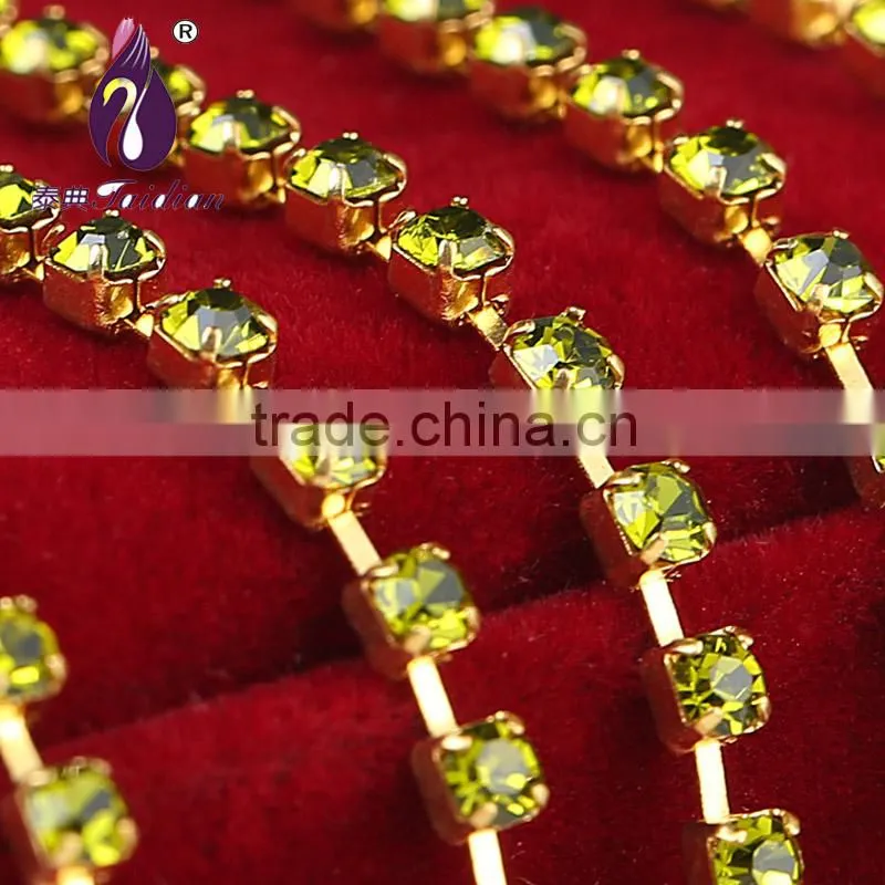 ss10 2.7-2.8mm silver Single row Rhinestone cup chain for Bags,Shoes,Garment Decoration