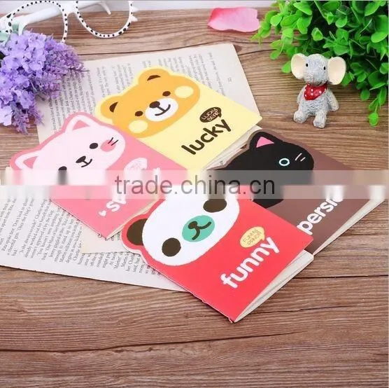 2016 Lovely mini cartoon bear notebook message cheap paper Memo pad notebook