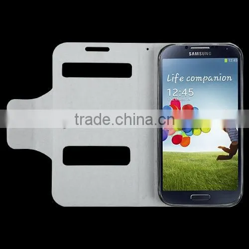 new style leather flip case cover for samsung galaxy S4