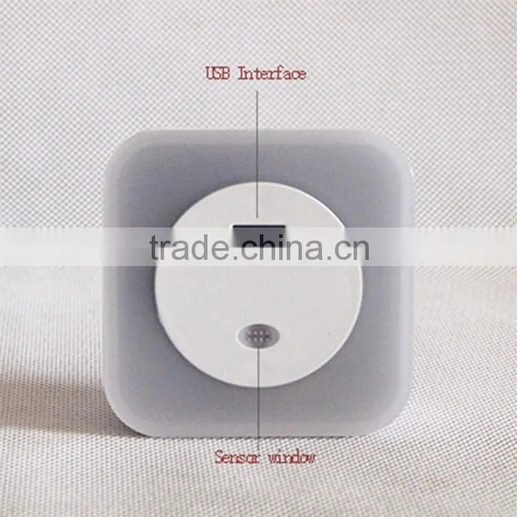 Direct factory supplier led sensor charger night light socket