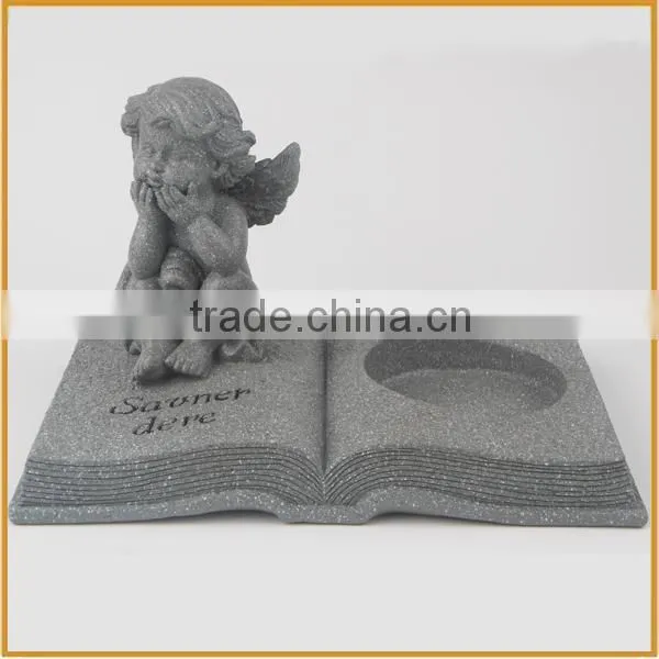 Resin angel with tealight holder