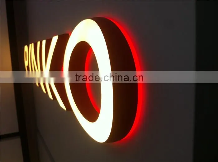 waterproof laser cutting led acryl wall sign board