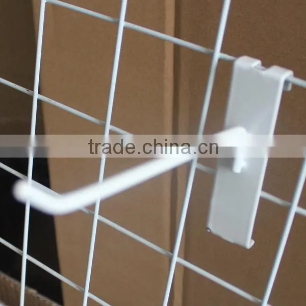 White Powder Coat Metal Hook for Grid Wall