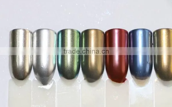 Hot new 12 colors nail mirror powder,fashion new nail pigment powder mirror effect