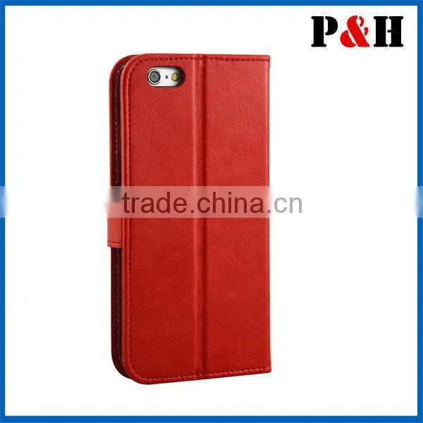 Magnetic Book Wallet Pu Leather Case Cover For iPhone 6